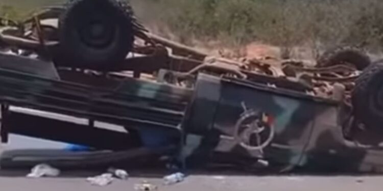 Accident tragique sur la nationale Mamou-Dabola : un véhicule du GFIR se renverse, un mort et plusieurs blessés