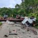 Transport interurbain : l’accident d’un camion bloque la circulation entre Mamou – Faranah ( AGEROUTE) 