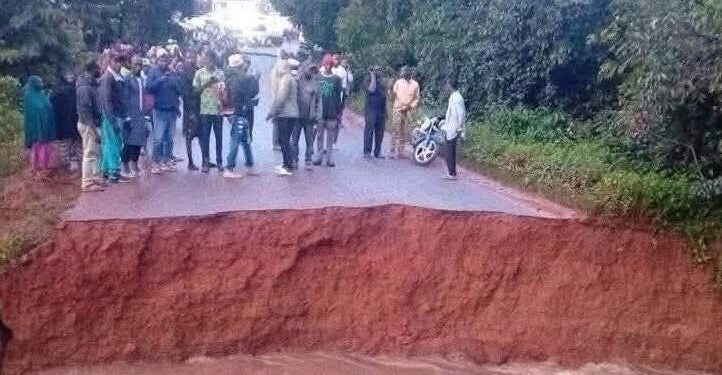 Labé / Garambé : un ouvrage de franchissement cède après une forte pluie, perturbant la circulation