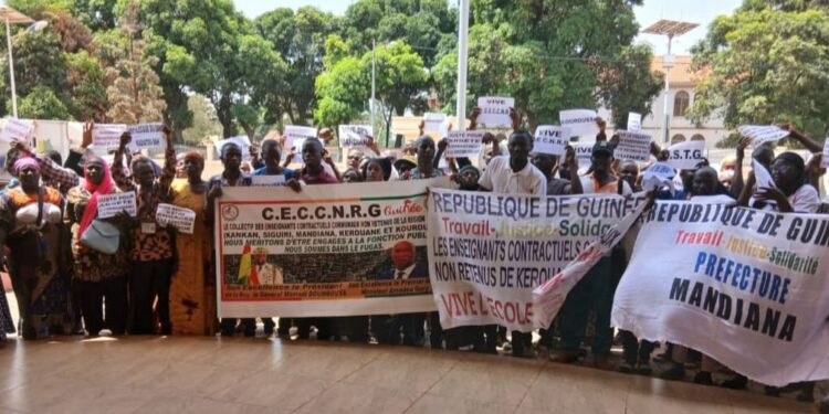 Sit-in des enseignants contractuels non retenus de Kankan: le lundi prochain à Conakry