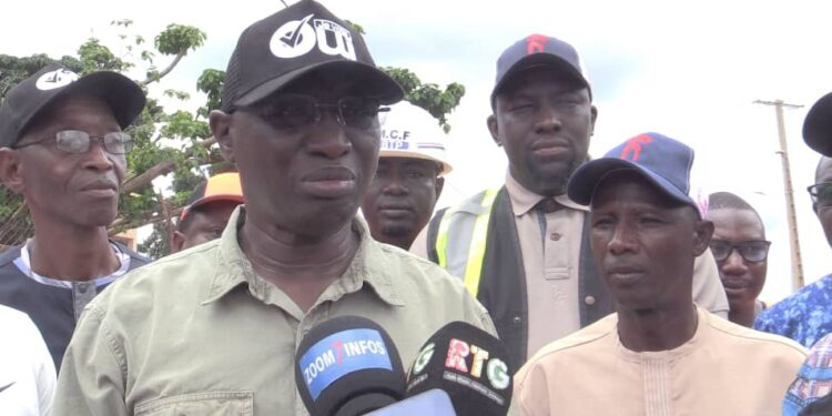 Kankan: « on doit s’assurer que les travaux se déroulent normalement », le ministre Laye Camara sur les chantiers des voiries