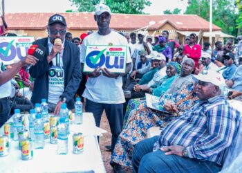 Boké : des conseillers du CNT lancent la campagne référendaire dans une ambiance festive