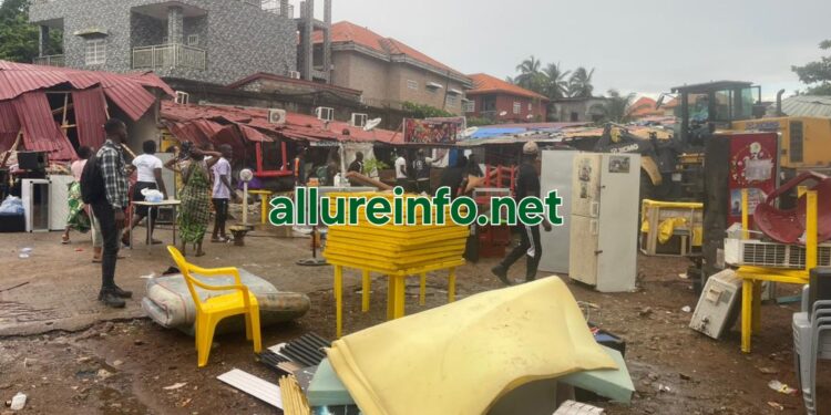 Vaste opération de déguerpissement à Gbessia : la DATU opère dans le secteur Russia