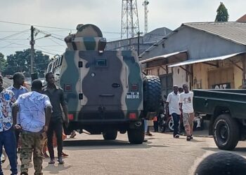 Bambéto : imposant dispositif sécuritaire en attendant l’arrivée du président Mamadi Doumbouya