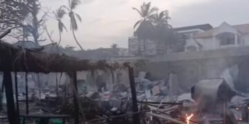 Taouyah: incendie dévastateur à la plage de Rogbané, lourdes pertes matérielles