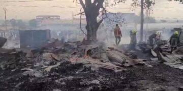 Sangoyah : plusieurs boutiques et ateliers consumés par un incendie