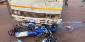 Sangaredi : un motard succombe à ses blessures après une collision au rond-point de la Gare