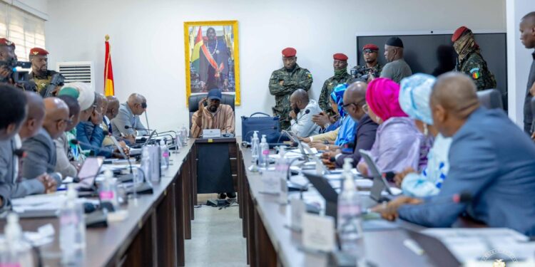 Primature : le président Mamadi Doumbouya débarque en plein conseil interministériel