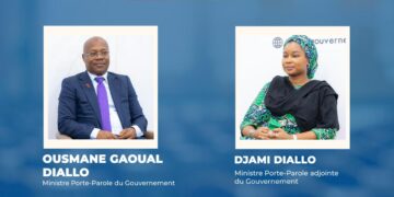 Ousmane Gaoual Diallo et Djami Diallo en conférence de presse ce vendredi
