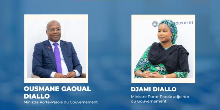 Ousmane Gaoual Diallo et Djami Diallo en conférence de presse ce vendredi
