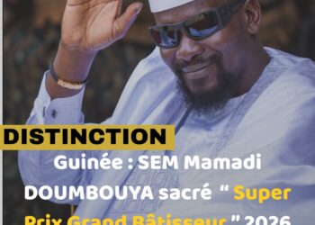 Le Président Mamadi DOUMBOUYA remporte le prix suprême Africa Road Builders 2026