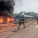 Mamou–Timbo : un mort, un blessé grave et deux habitations dévastées dans l&rsquo;incendie d&rsquo;un camion-citerne