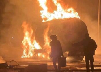 Timbo : un camion-citerne chargé de carburant se renverse et s’embrase